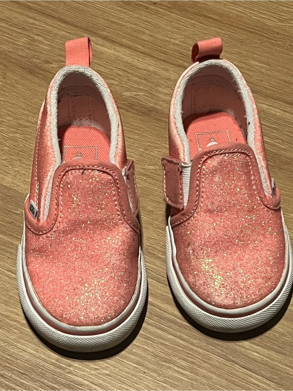 Vans Kids Glitter Slip-On Sneakers - Coral Pink